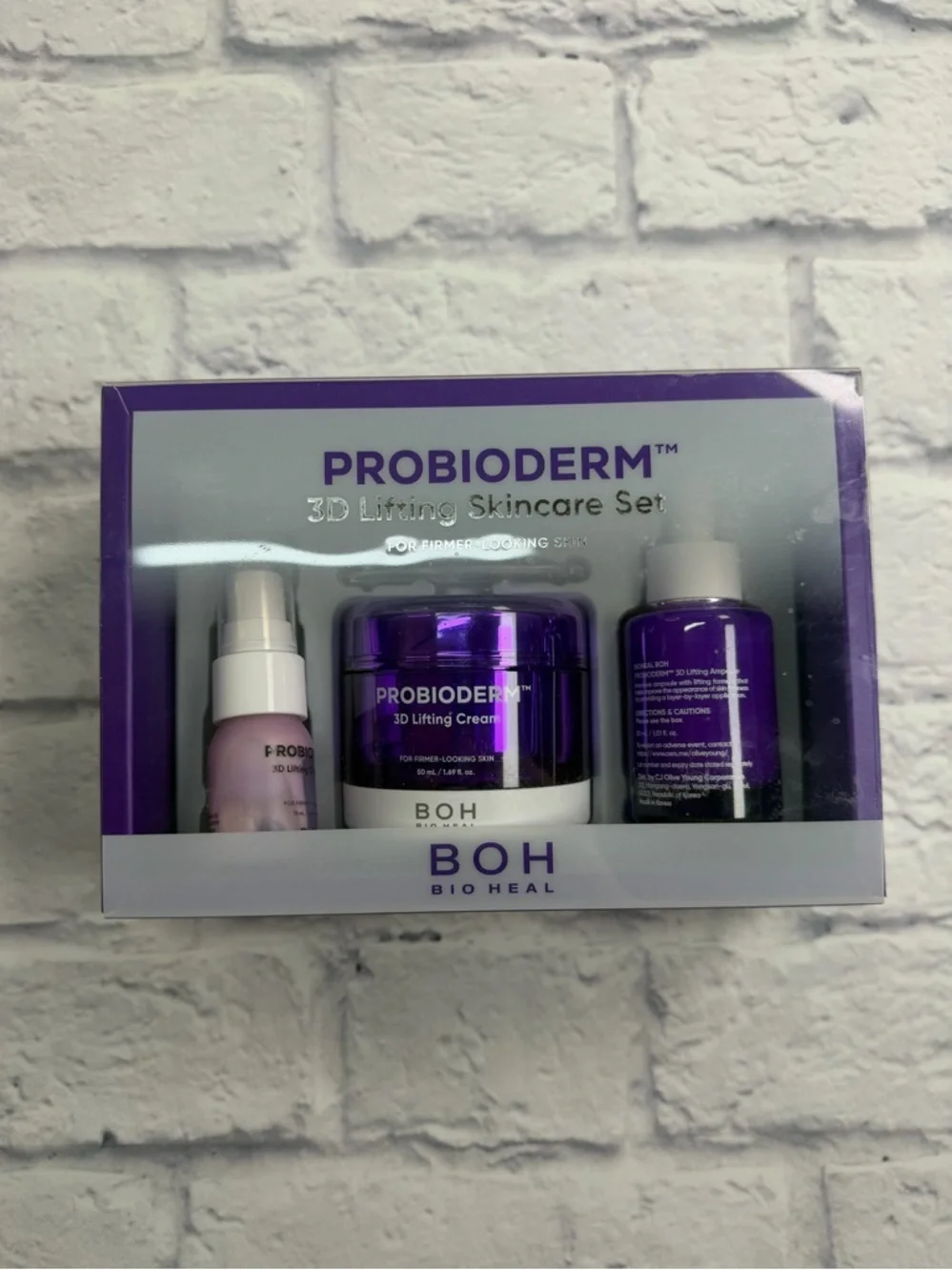 New In Box! Bioheal BOH Probioderm 3D Lifting Skincare Set. 3 Piece Set.